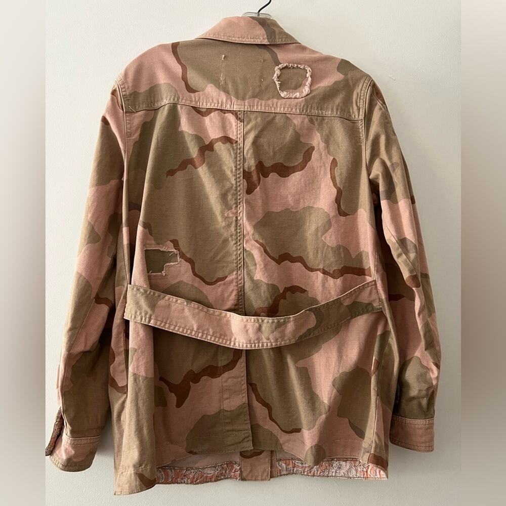Anthropologie Pink Green Lisa Utility Camo Jacket Size S - Picture 7 of 8